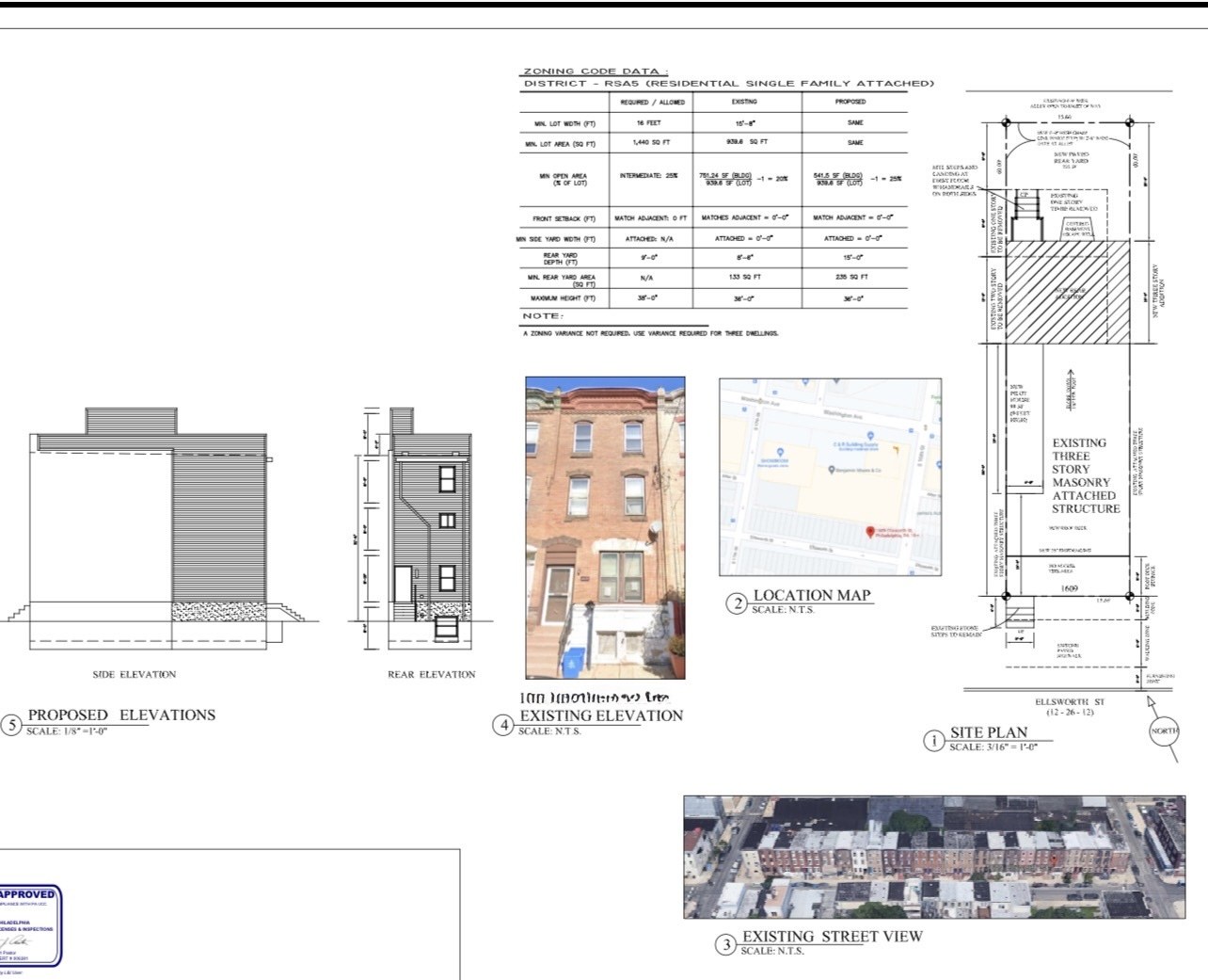 Residential zoning, site and elevation plans