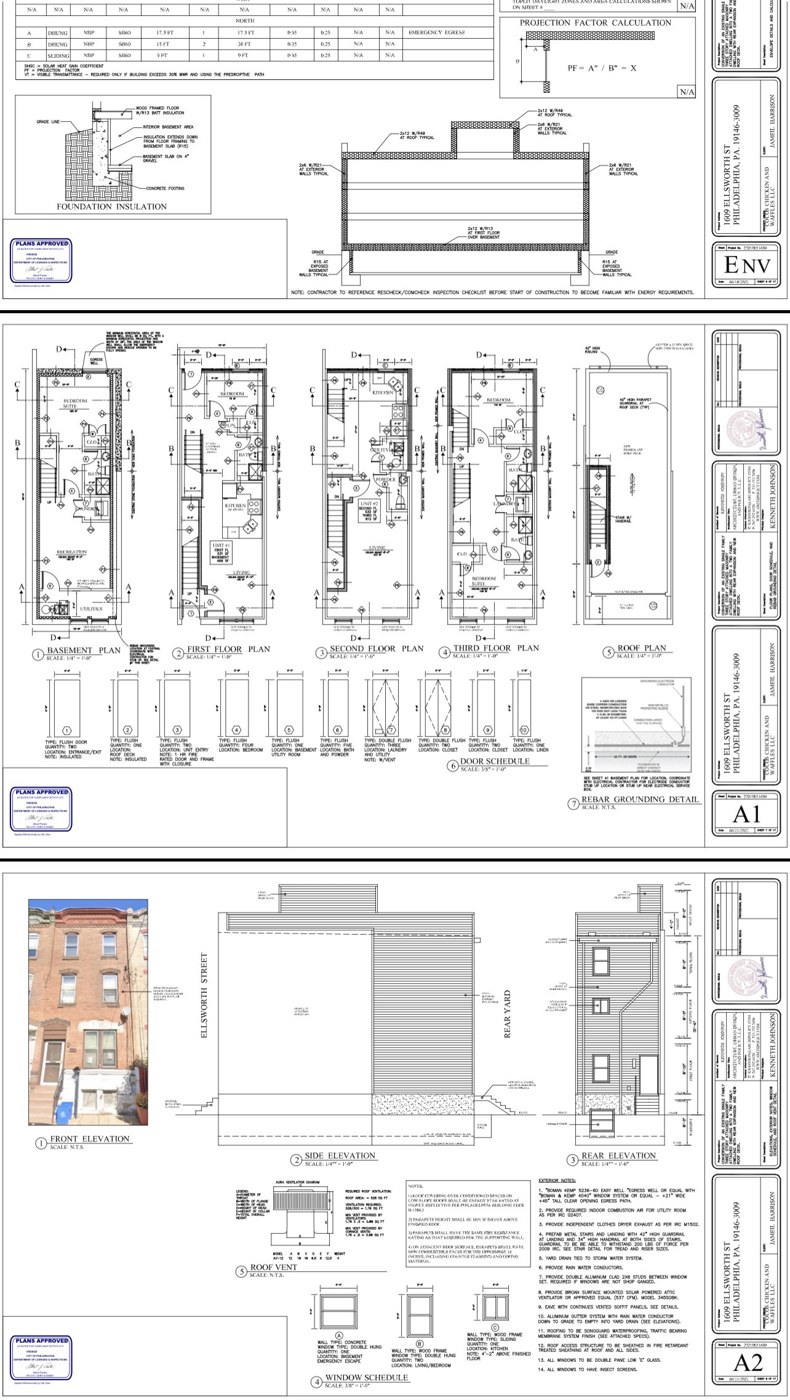 Residential floor plans and structural details