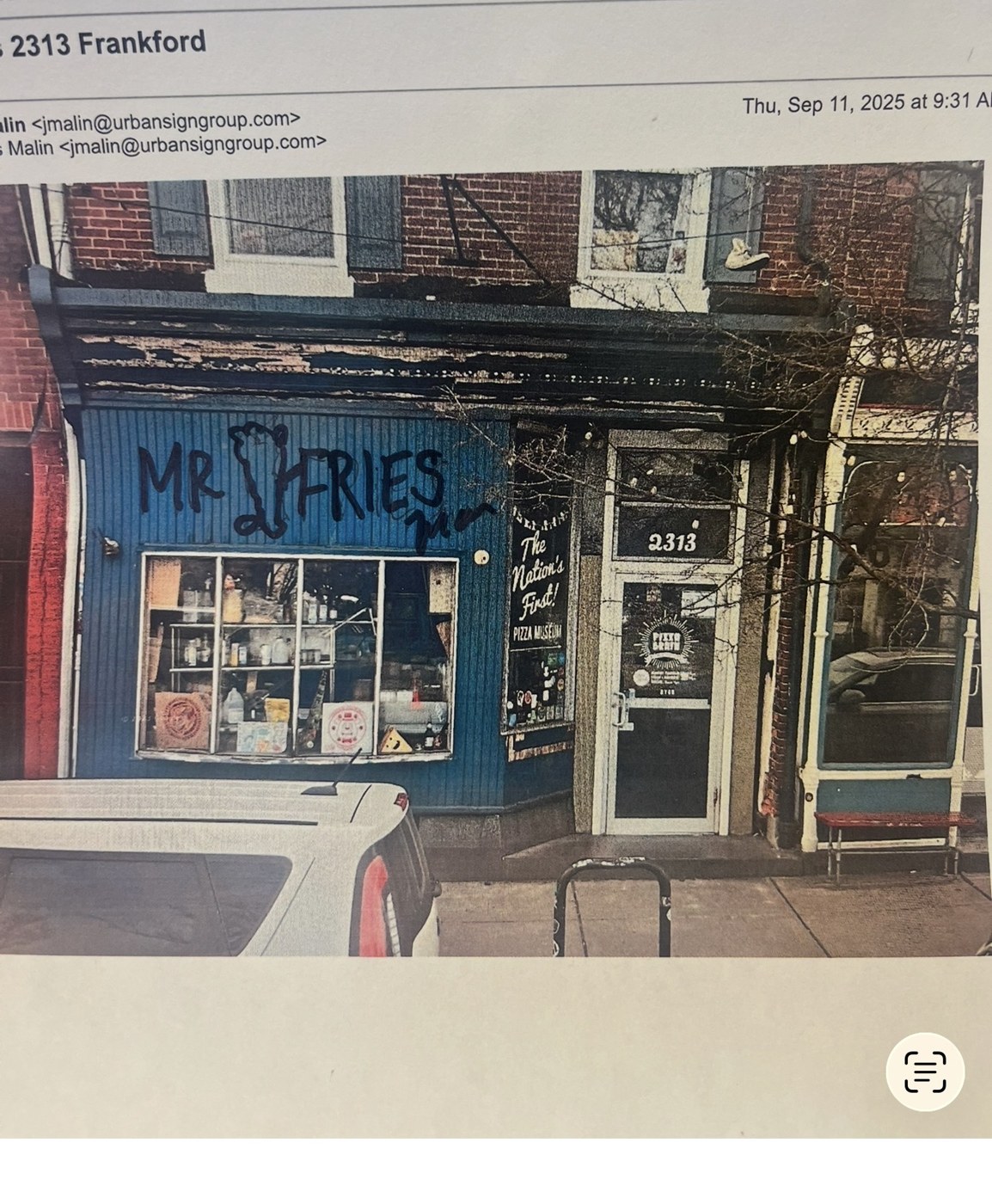 Original restaurant storefront